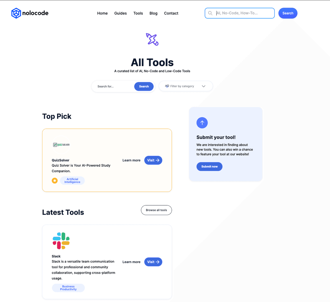 Tools List